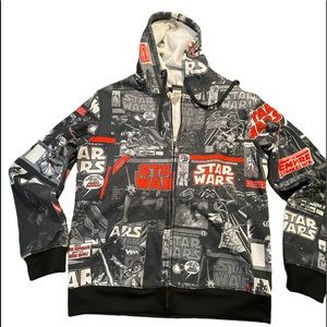 🌸 Star Wars Graphic Full Zip Hoodie Mens‎ size medium
